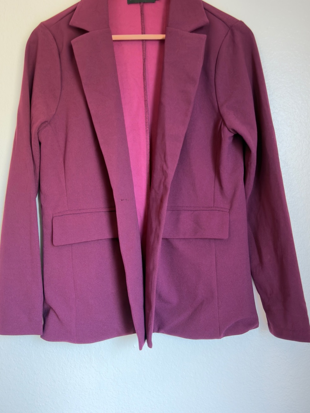 Women's Plum Open-Front Blazer Jacket Size M